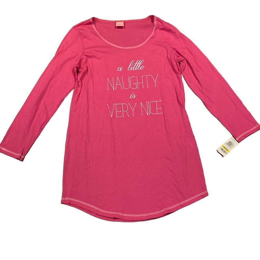 Jenni Intimates Naughty/Nice Sleep Shirt Size M